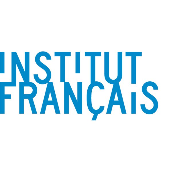 Logo de l'institut français en bleu sur fond blanc.
